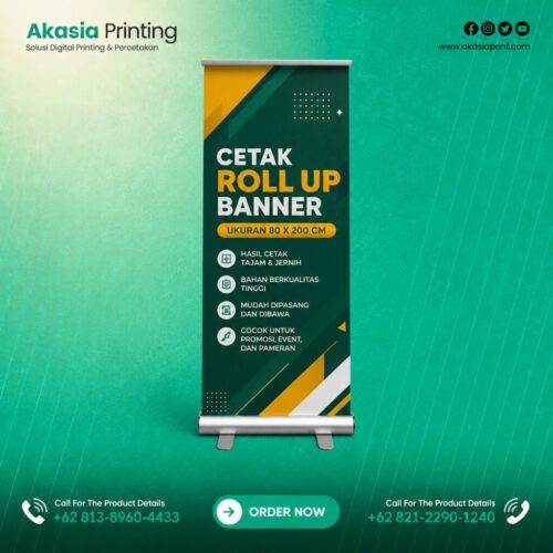 Cetak Roll Up Banner 80 x 200 cm