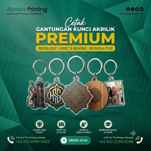Cetak Gantungan Kunci Akrilik
